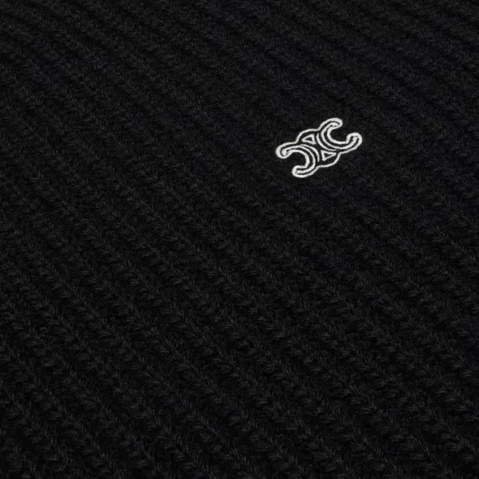 Pull trucker en laine côtelée
