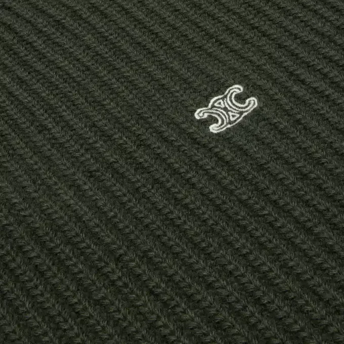 Pull trucker en laine côtelée