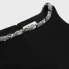 Robe brodée en crêpe de laine double