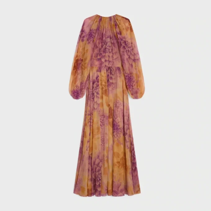 Robe caftan en mousseline de soie Robe caftan en mousseline de soie