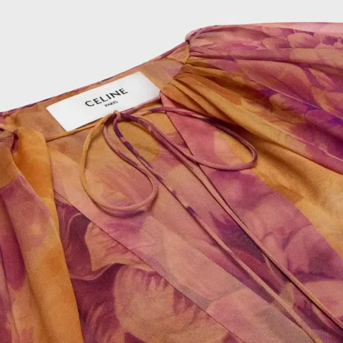 Robe caftan en mousseline de soie Robe caftan en mousseline de soie