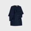 Robe cape en cady de viscose