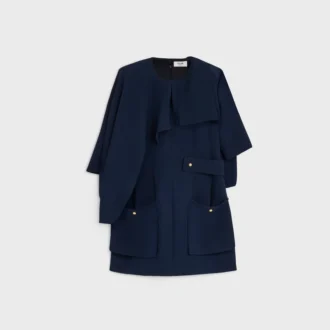 Robe cape en cady de viscose