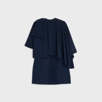 Robe cape en cady de viscose