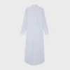 Robe chemise longue en coton rayé