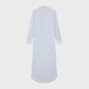 Robe chemise longue en coton rayé