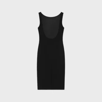 Robe crayon en laine double gaufrée