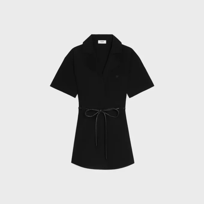 Robe en coton et twill de soie
