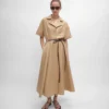 Robe en coton et twill de soie