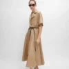 Robe en coton et twill de soie