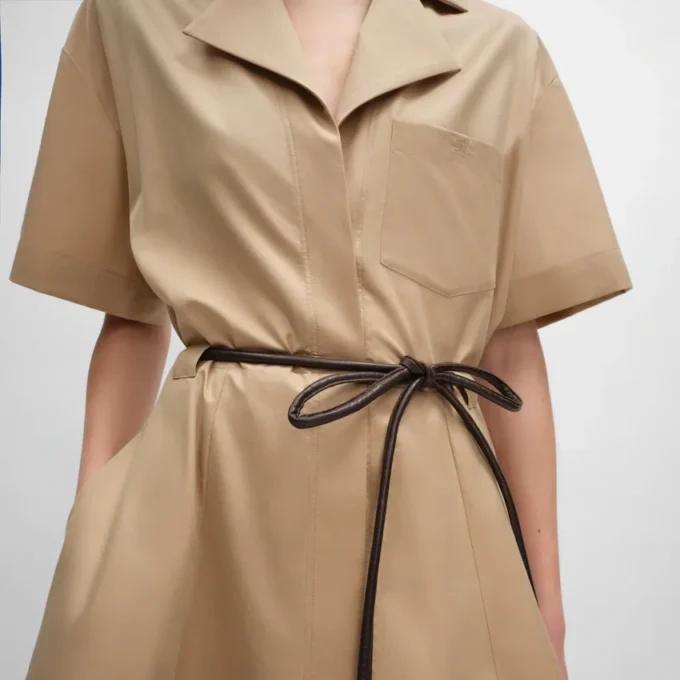 Robe en coton et twill de soie