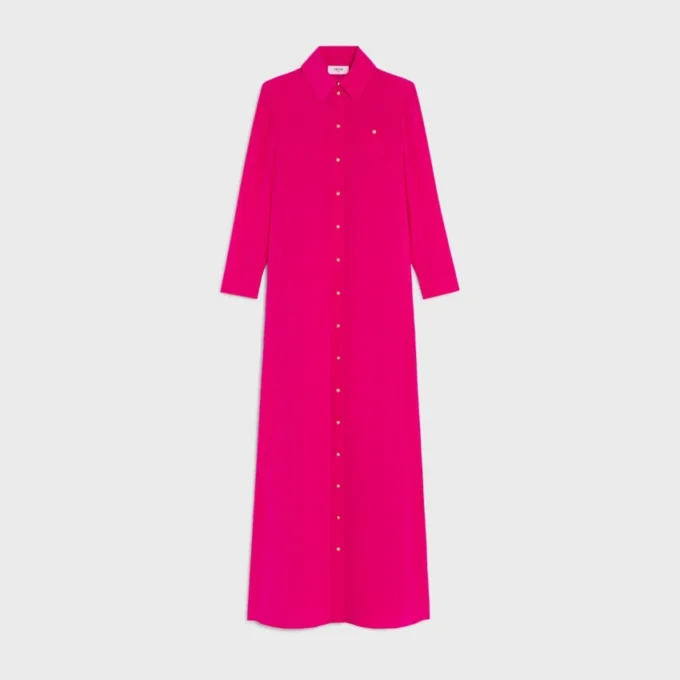 Robe en crêpe de soie acétate