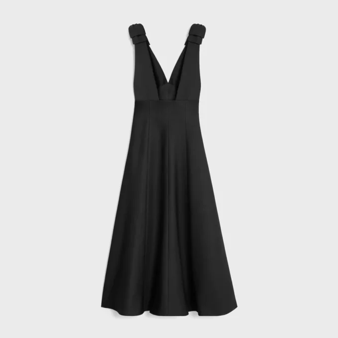 Robe en laine et cady de soie Robe en laine et cady de soie