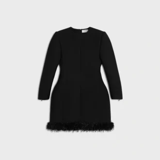 Robe en laine tricotée