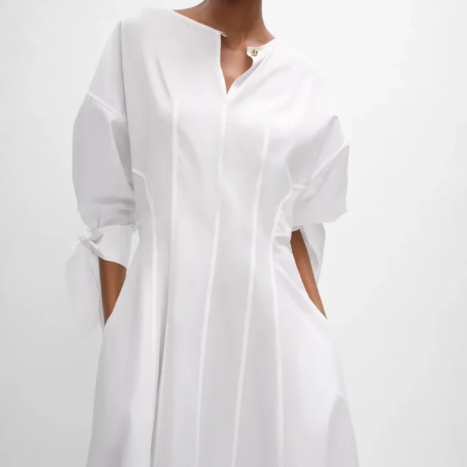 Robe en popeline de coton