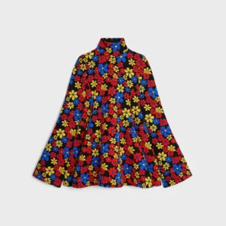 Robe mi-longue en jacquard de polyamide