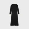 Robe polo mi-longue en georgette de viscose