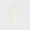 Robe polo midi en coton crocheté