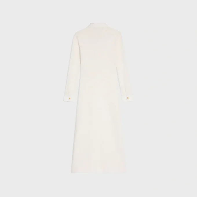 Robe polo midi en coton crocheté