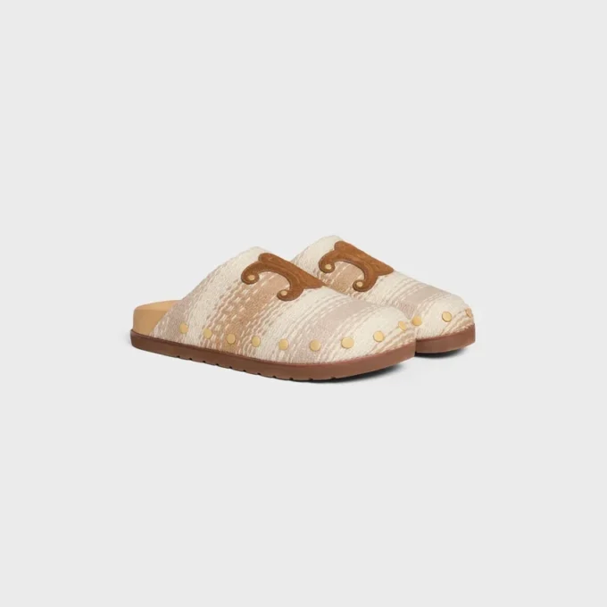 Sabot CELINE Pitea en coton rayé