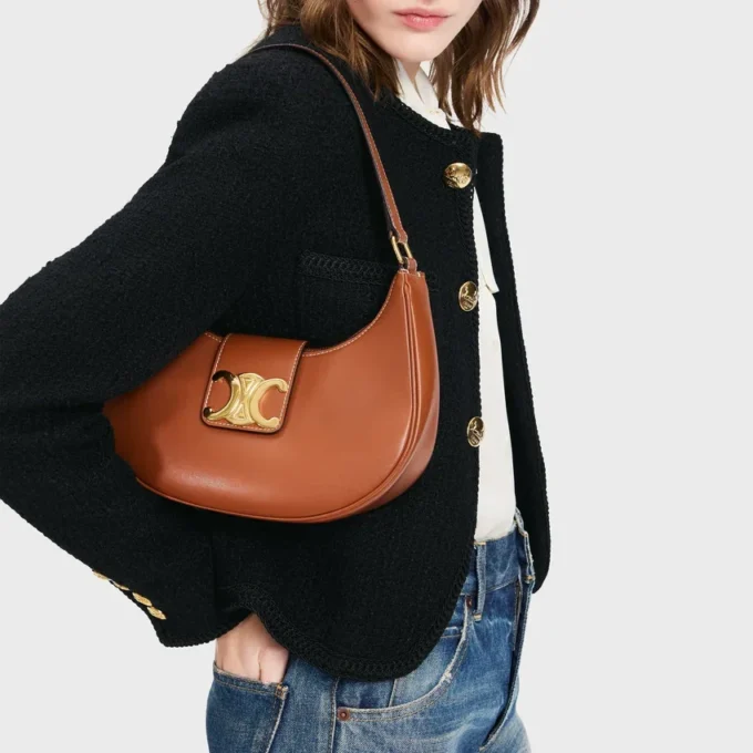 Sac Ava Triomphe moyen en cuir de veau lisse