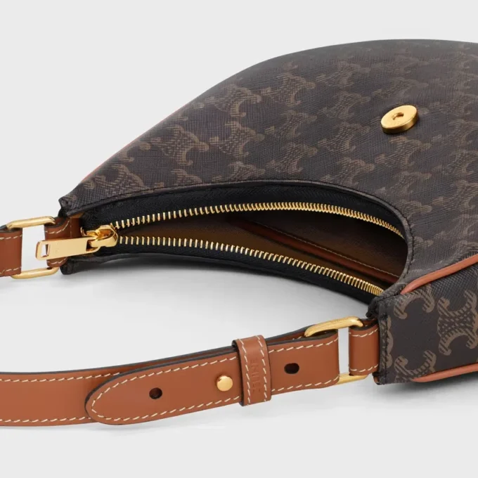 Sac Ava Triomphe moyen en Triomphe Canvas et cuir de veau