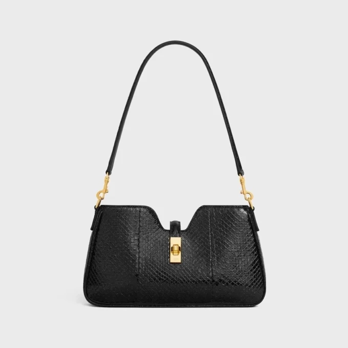 Sac à bandoulière Camille 16 Soft en python pailleté