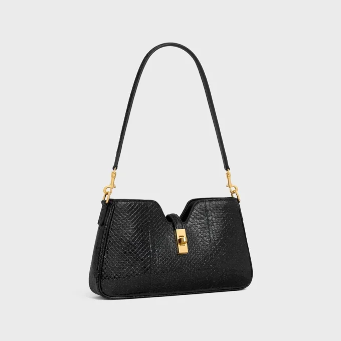 Sac à bandoulière Camille 16 Soft en python pailleté