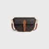 Sac à bandoulière Folco en Triomphe Canvas et cuir de veau