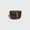 Sac à bandoulière Folco en Triomphe Canvas et cuir de veau
