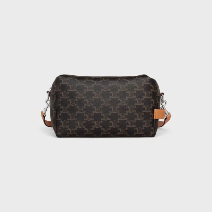 Sac à bandoulière Take Away en Triomphe Canvas et cuir de veau