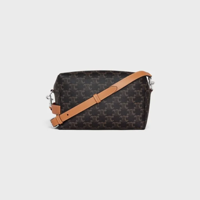 Sac à bandoulière Take Away en Triomphe Canvas et cuir de veau