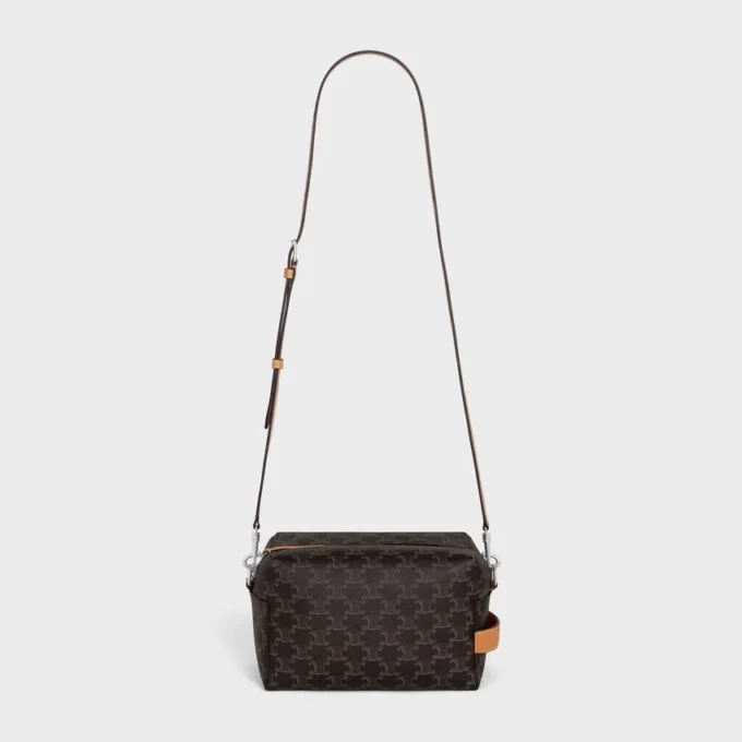 Sac à bandoulière Take Away en Triomphe Canvas et cuir de veau