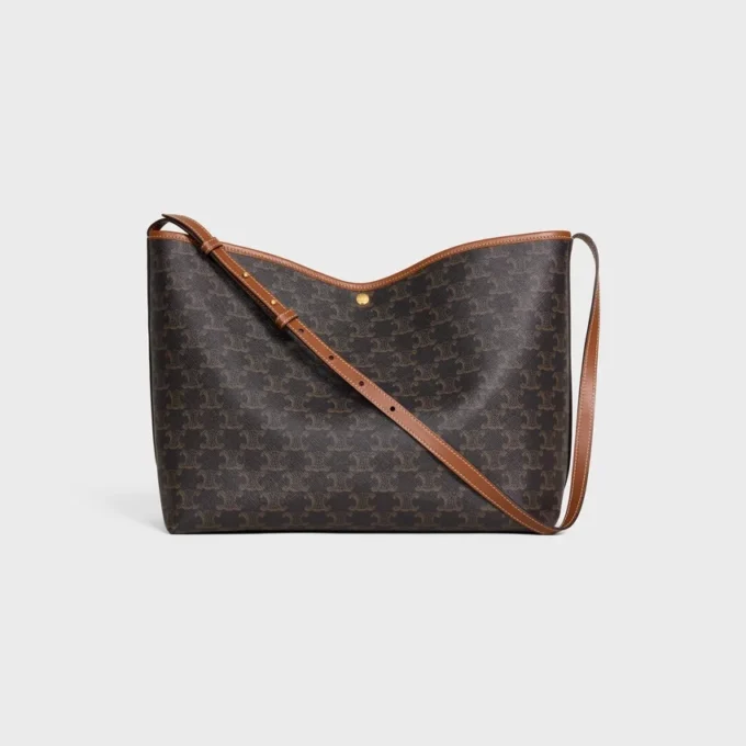 Sac cabas souple en Triomphe Canvas et cuir de veau