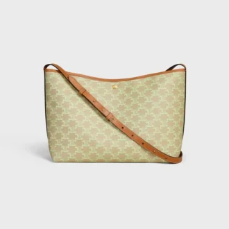 Sac cabas souple en Triomphe Canvas et cuir de veau