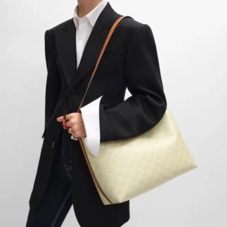 Sac cabas souple en Triomphe Canvas et cuir de veau