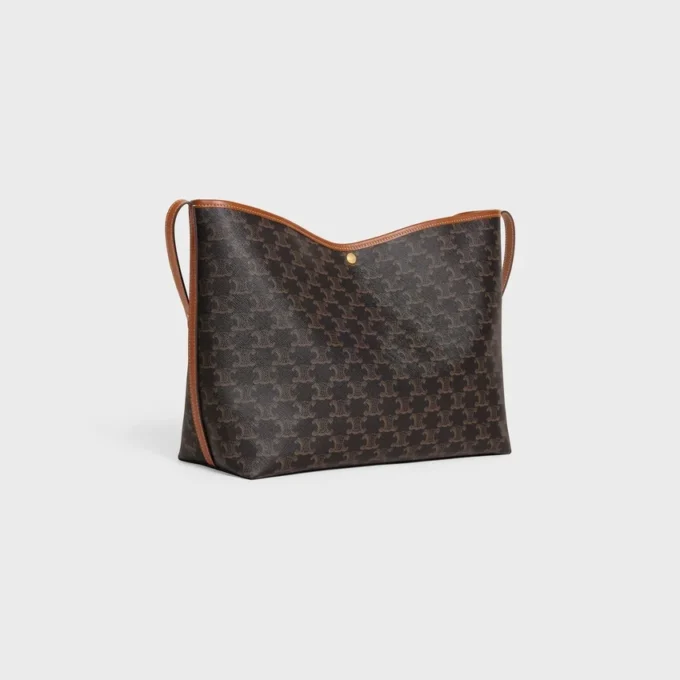 Sac cabas souple en Triomphe Canvas et cuir de veau
