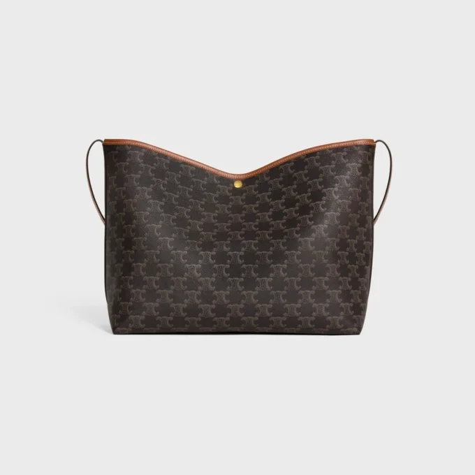 Sac cabas souple en Triomphe Canvas et cuir de veau