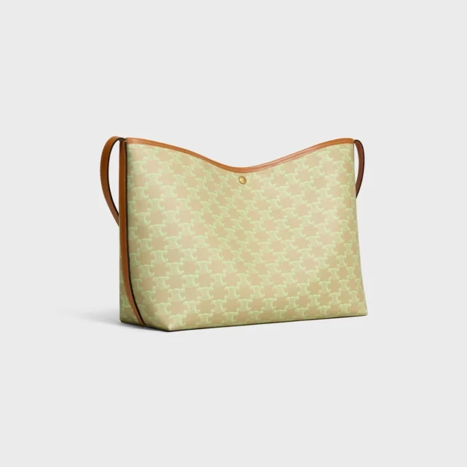 Sac cabas souple en Triomphe Canvas et cuir de veau