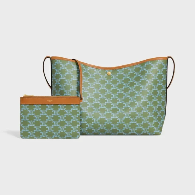 Sac cabas souple en Triomphe Canvas et cuir de veau