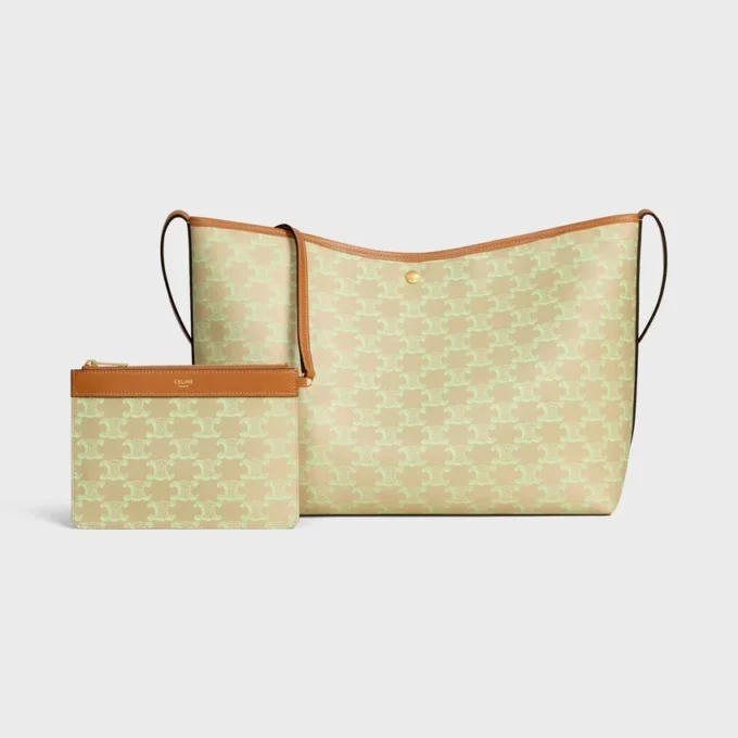 Sac cabas souple en Triomphe Canvas et cuir de veau