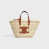 Sac CELINE Classic Panier pour Teen en feuilles de palmier et cuir de veau