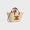 Sac CELINE Classic Panier pour Teen en feuilles de palmier et cuir de veau