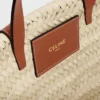 Sac CELINE Classic Panier pour Teen en feuilles de palmier et cuir de veau