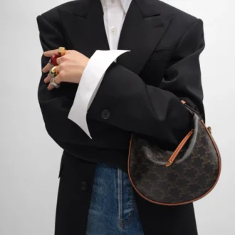 Sac Celine Lulu pour adolescent en Triomphe Canvas et cuir de veau