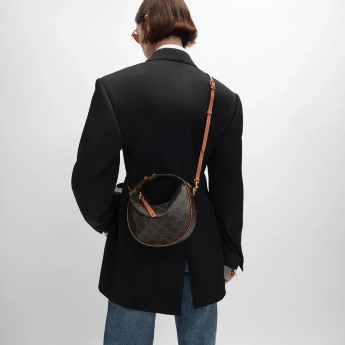 Sac Celine Lulu pour adolescent en Triomphe Canvas et cuir de veau