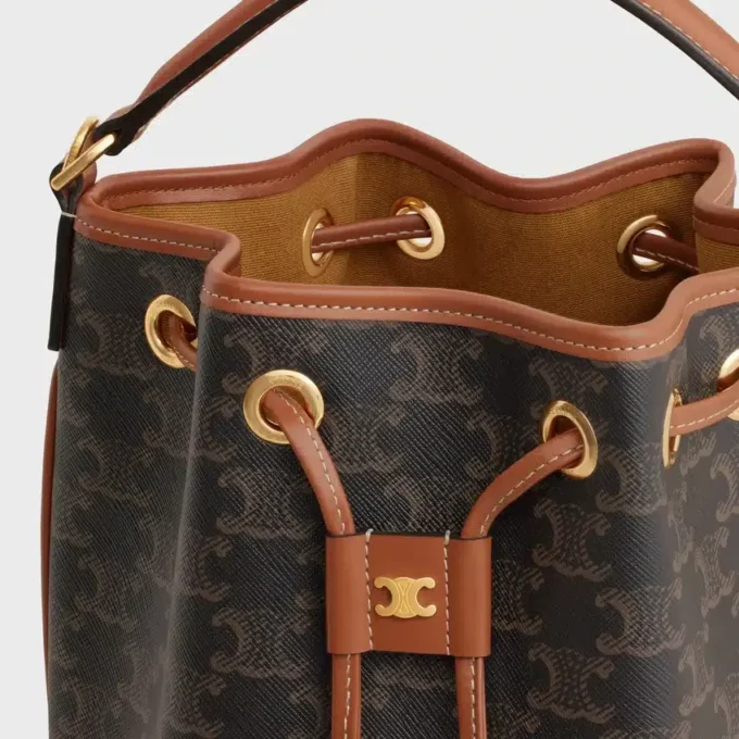 Sac Clara en toile Triomphe Canvas et cuir de veau