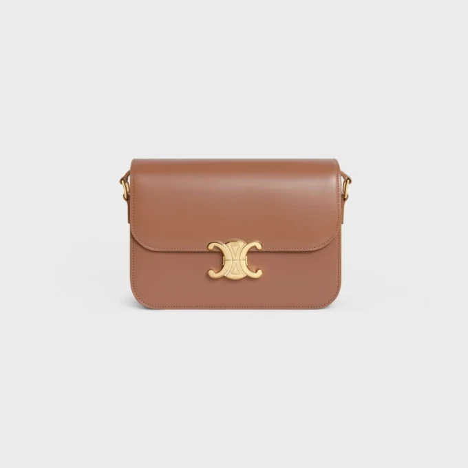 Sac Classique Triomphe en cuir de veau brillant