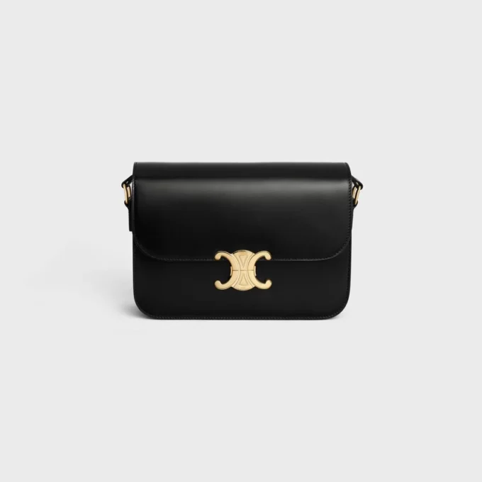 Sac Classique Triomphe en cuir de veau brillant