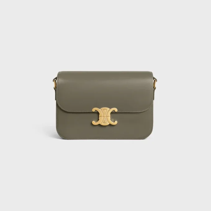 Sac Classique Triomphe en cuir de veau brillant